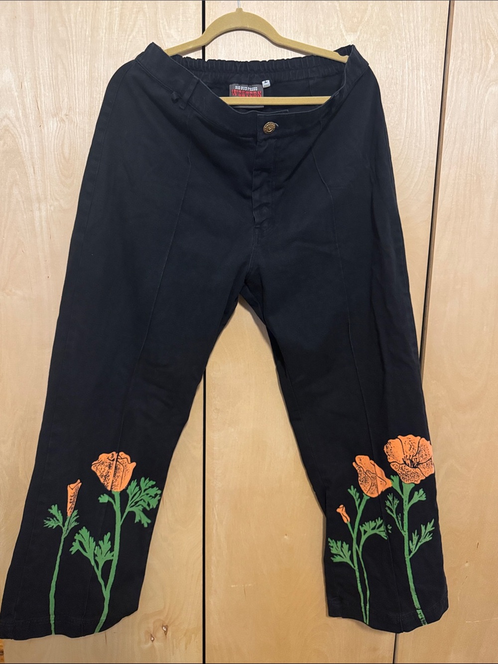 Big Bud Press RARE black California poppy pants